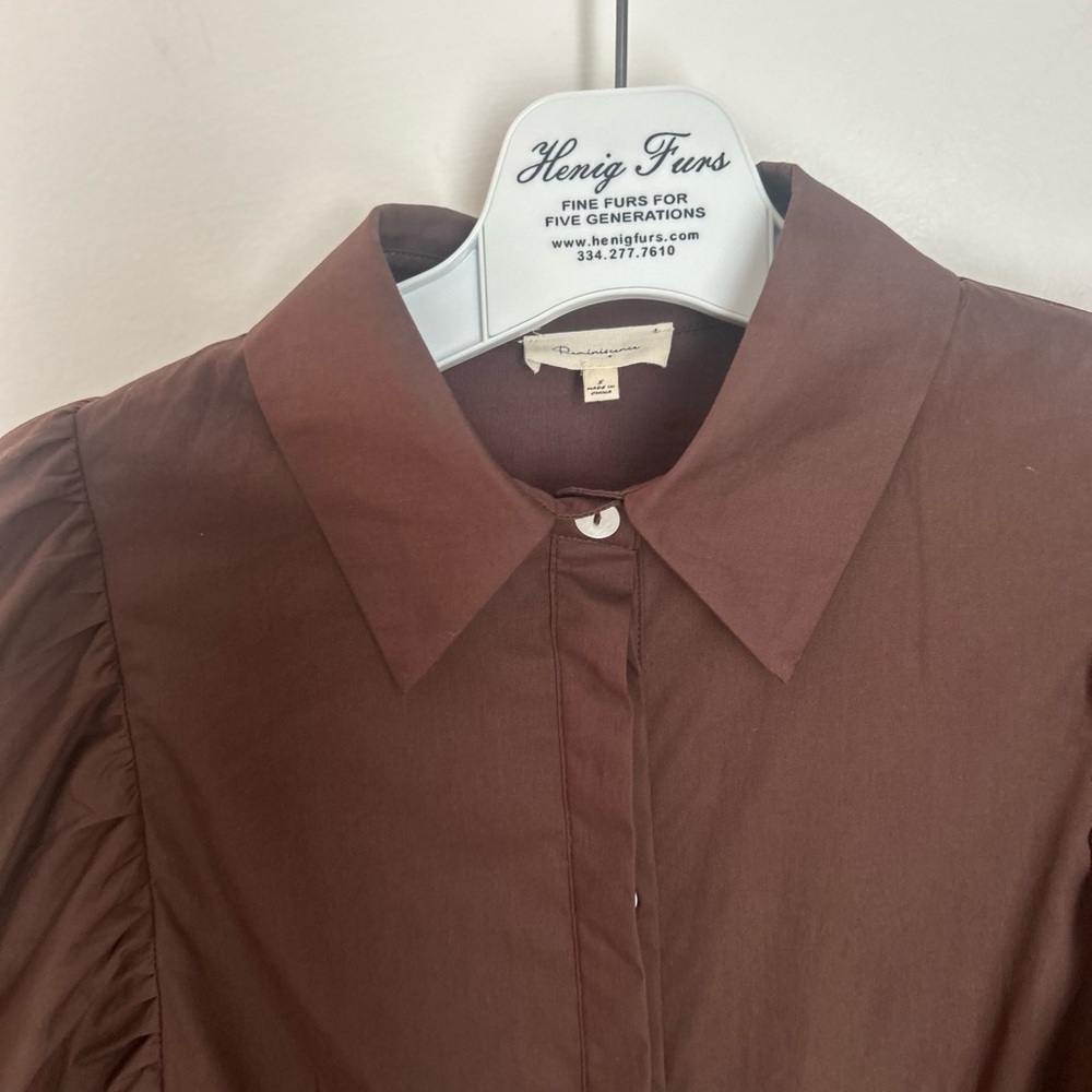 The Brynn Tie-Waist Mini Dress - Mocha Size Small - Picture 5 of 16